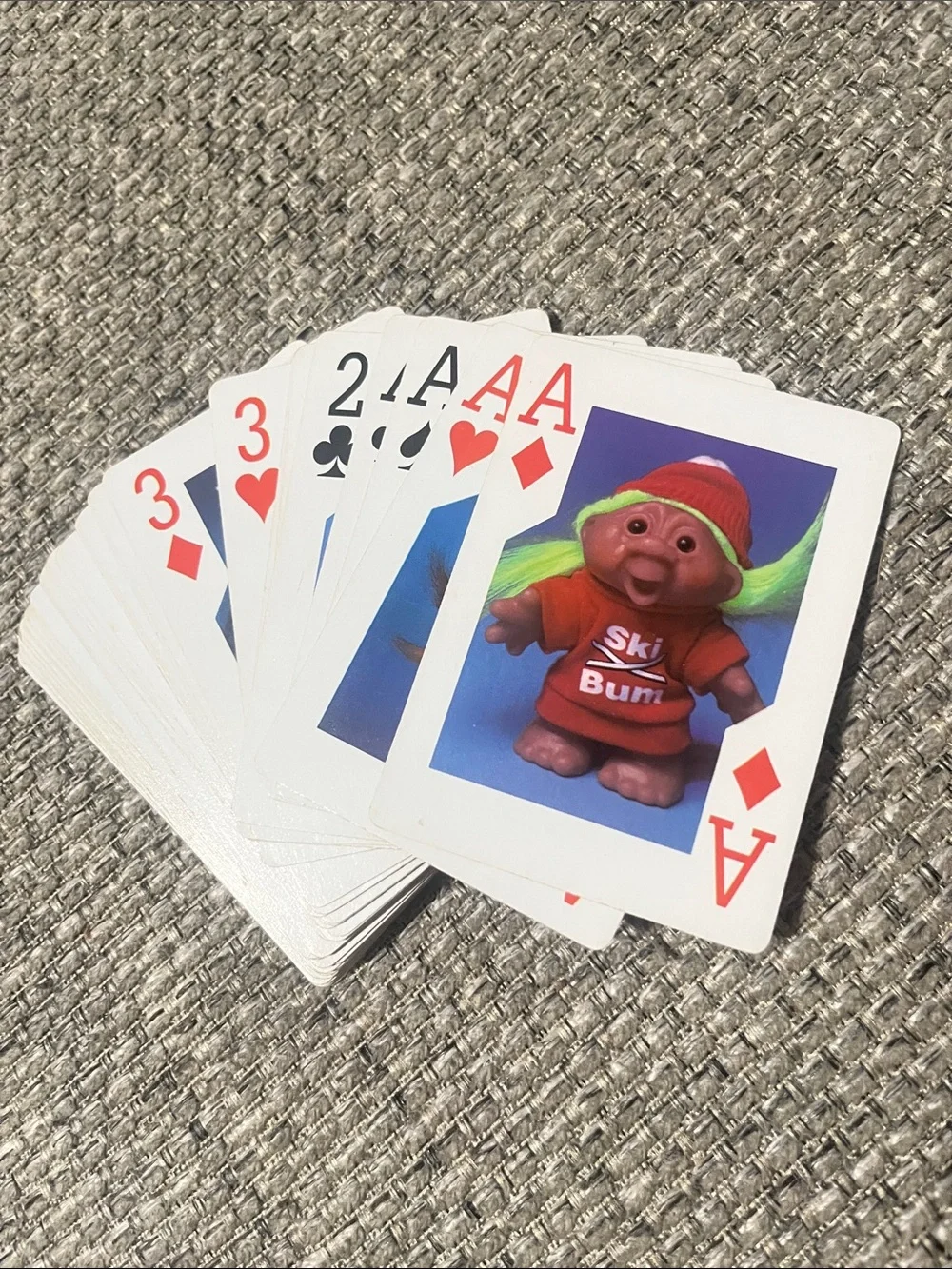 Norfin Trolls Kids Playing Cards – Blue Box with Yellow Hair Troll